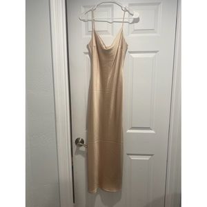 NWOT Express satin midi dress.